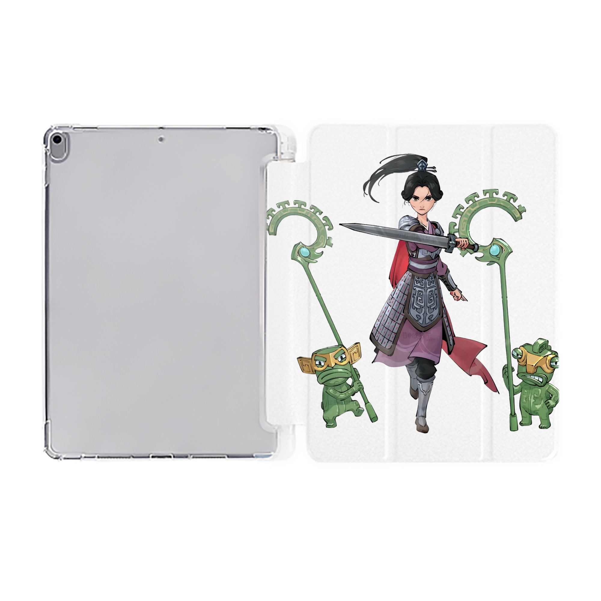 （画像用） Ne Zha 2 ナタ 魔童の大暴れ IPad ケース ペン収納付き 三つ折りスタンド PUレザー×シリコン 対応機種9.5/10.5/10.9インチ